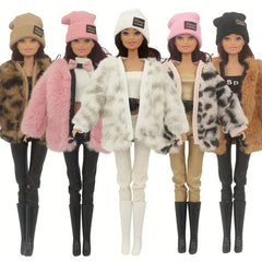 Leopard Squishy Long Sweater for 11 8in Dolls