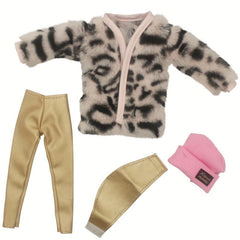 Leopard Squishy Long Sweater for 11 8in Dolls