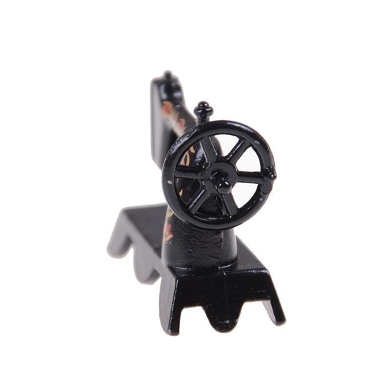 Mini Dollhouse Metal Sewing Machine Ornament