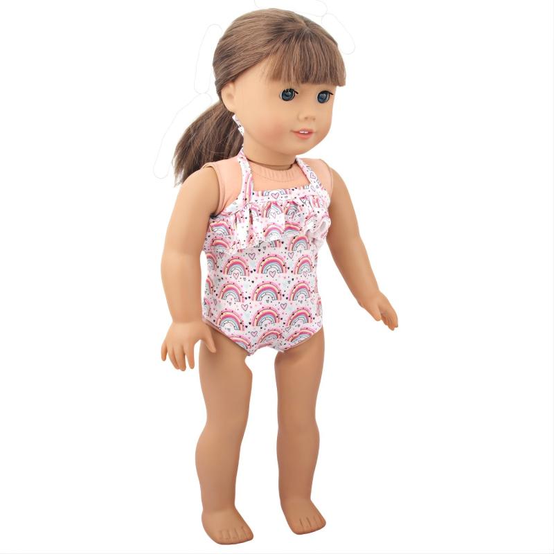 18 Inch Doll Swimsuit Hawaiian Beach Doll Accessories