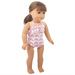 18 Inch Doll Swimsuit Hawaiian Beach Doll Accessories
