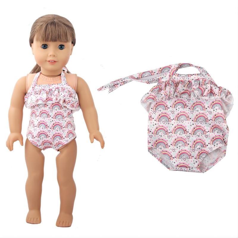 18 Inch Doll Swimsuit Hawaiian Beach Doll Accessories