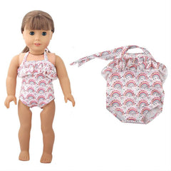 18 Inch Doll Swimsuit Hawaiian Beach Doll Accessories