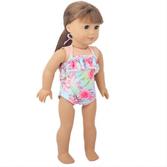 18 Inch Doll Swimsuit Hawaiian Beach Doll Accessories