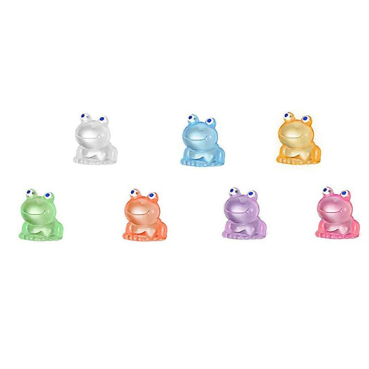 Glow in the Dark Frog Figurines 21Pcs Mini Frogs Garden Decoration Crafts