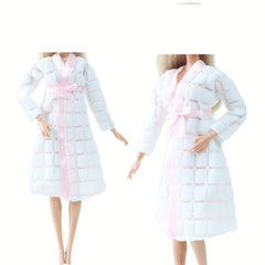 Doll Bathrobe Homewear Set - Daily Bathing Wear Clothes for 11 8inch Doll