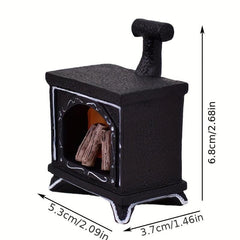 Doll House Halloween Mini Lighting Fireplace Scene Decoration