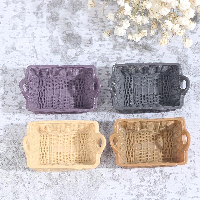 1:12 Scale Dollhouse Resin Storage Basket