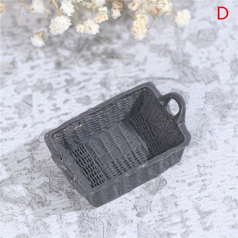 1:12 Scale Dollhouse Resin Storage Basket