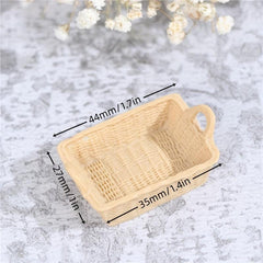 1:12 Scale Dollhouse Resin Storage Basket