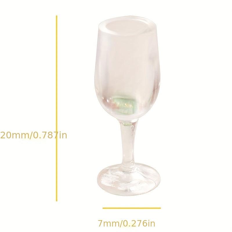 1:12 Mini Red Wine Cup Simulative Glass Goblet Dollhouse Set