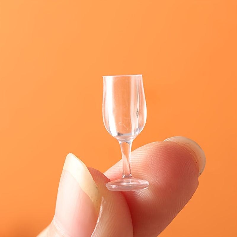 1:12 Mini Red Wine Cup Simulative Glass Goblet Dollhouse Set