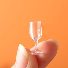 1:12 Mini Red Wine Cup Simulative Glass Goblet Dollhouse Set