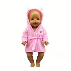 17 Inch Doll Love Bathrobe Newborn Doll Clothes Children's Holiday
