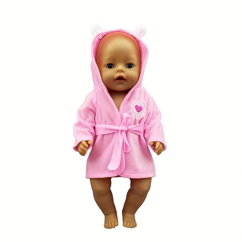 17 Inch Doll Love Bathrobe Newborn Doll Clothes Children's Holiday