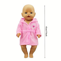 17 Inch Doll Love Bathrobe Newborn Doll Clothes Children's Holiday