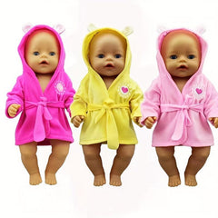 17 Inch Doll Love Bathrobe Newborn Doll Clothes Children's Holiday