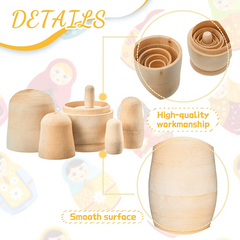 DIY Wooden Matryoshka Nesting Dolls Kit for Kids