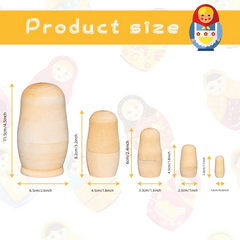 DIY Wooden Matryoshka Nesting Dolls Kit for Kids