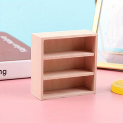 1:12 Dollhouse Wood Display Cabinet Storage Showcase Model