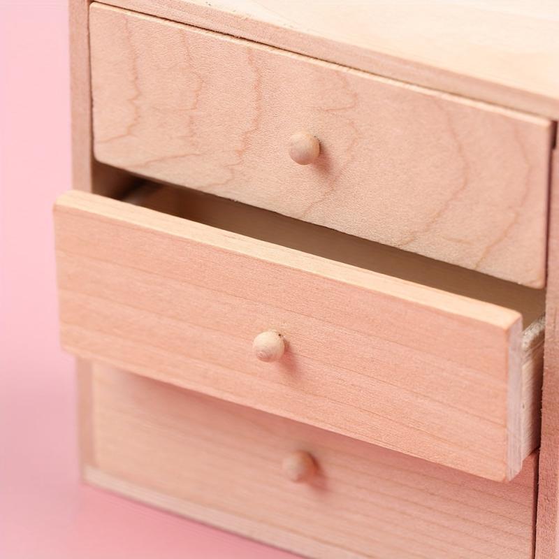 1:12 Dollhouse Wood Display Cabinet Storage Showcase Model