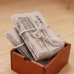 1:12 Dollhouse Retro Newspaper Set Home Furniture Accessories