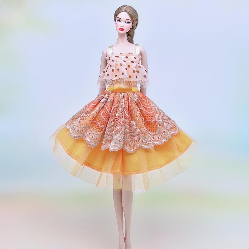 Green Lace Princess Dress for 1/6 Doll Off Shoulder Dancing Dress