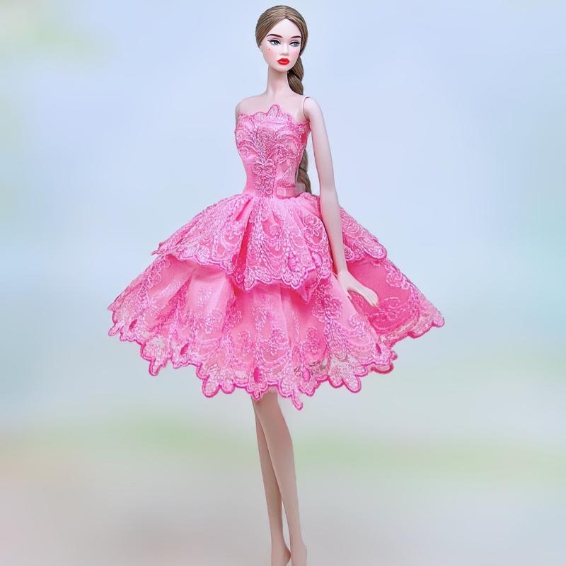 Green Lace Princess Dress for 1/6 Doll Off Shoulder Dancing Dress