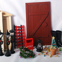 Mini Rattan String Lights for Dollhouse Christmas Gate Model