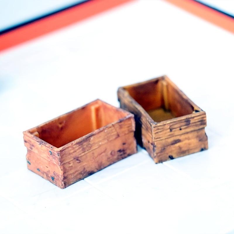 Mini Dollhouse Wood Parts Box for Scene Decoration