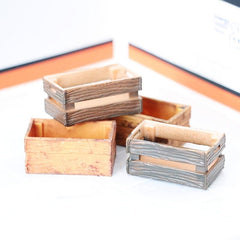 Mini Dollhouse Wood Parts Box for Scene Decoration