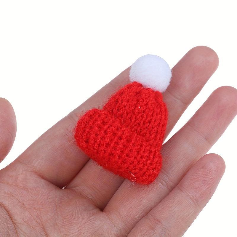 2pcs Dollhouse Christmas Hat Scarf Accessories Decor