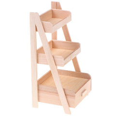 1:12 Dollhouse Wood Shelf Flower Stand Mini Furniture Model