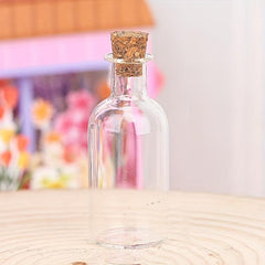1/12 Dollhouse Glass Bottle with Cork Cover - Storage & Toy Accessory