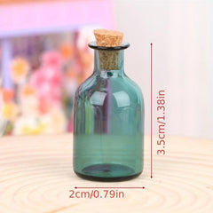 1/12 Dollhouse Glass Bottle with Cork Cover - Storage & Toy Accessory