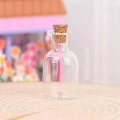 1/12 Dollhouse Glass Bottle with Cork Cover - Storage & Toy Accessory