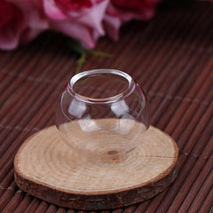1:12 Dollhouse Mini Glass Empty Round Fish Tank Ornaments
