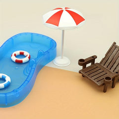 Mini Swimming Pool Doll House Decoration for Kids