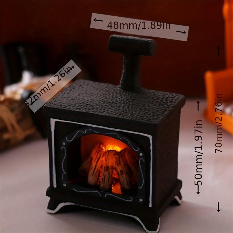Dollhouse Mini Fireplace Firewood Furniture Model