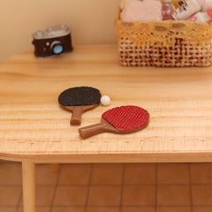 Table Tennis Racket Model DIY Accessories for Dollhouse Simulation