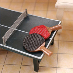 Table Tennis Racket Model DIY Accessories for Dollhouse Simulation