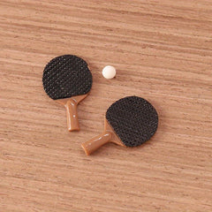 Table Tennis Racket Model DIY Accessories for Dollhouse Simulation