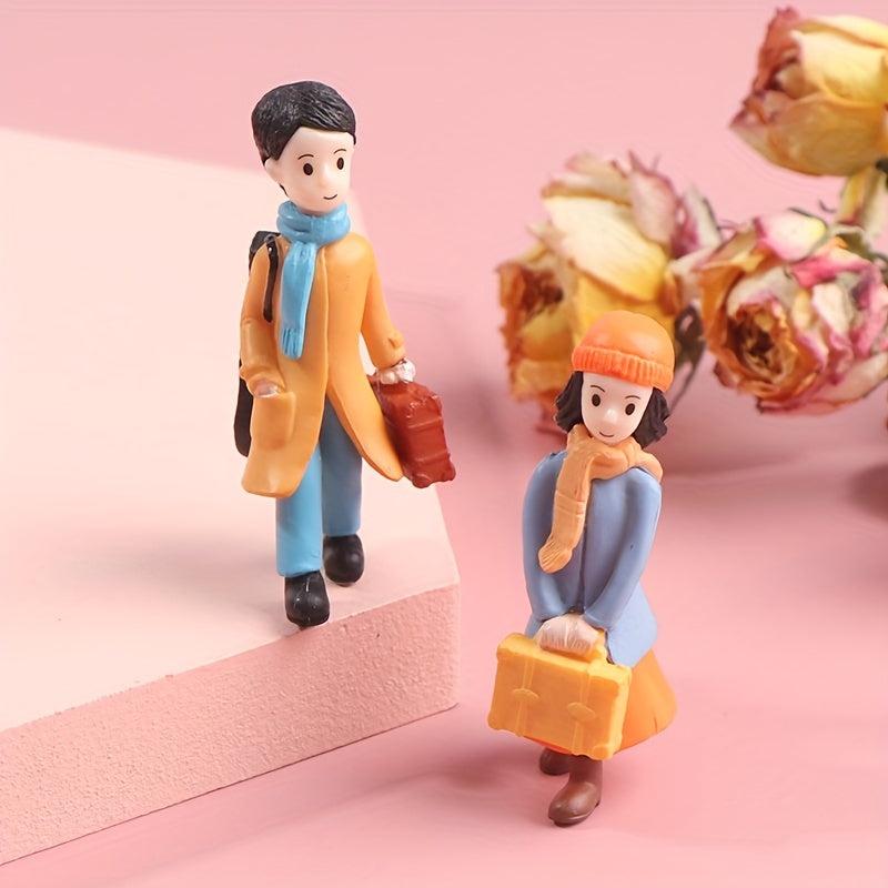 2pcs Couple Doll Toy Model Doll Decoration