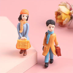 2pcs Couple Doll Toy Model Doll Decoration