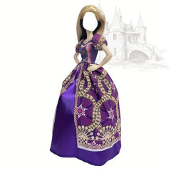 Forest Doll Princess Noble Dress Purple Magic Dress for 1/6 Doll