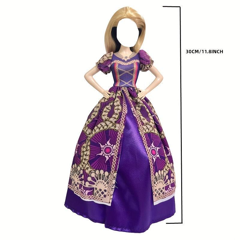 Forest Doll Princess Noble Dress Purple Magic Dress for 1/6 Doll