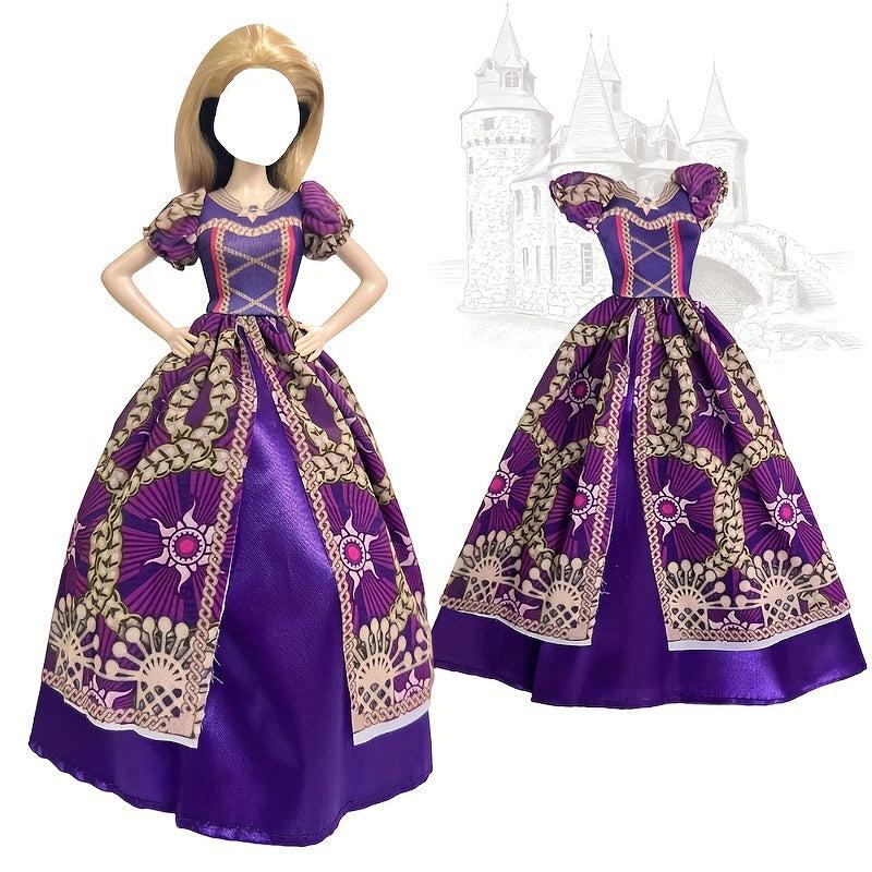 Forest Doll Princess Noble Dress Purple Magic Dress for 1/6 Doll