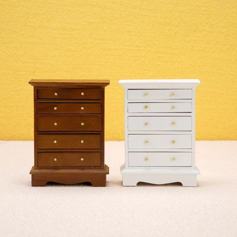 Miniature Dollhouse Chest of Drawers - Stylish Decoration for Dollhouse