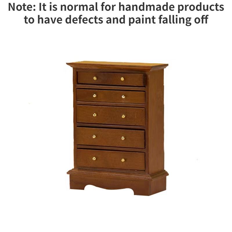 Miniature Dollhouse Chest of Drawers - Stylish Decoration for Dollhouse
