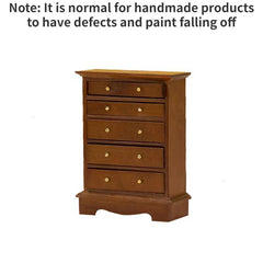 Miniature Dollhouse Chest of Drawers - Stylish Decoration for Dollhouse